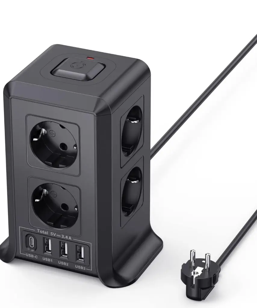 Surge-protected power strip